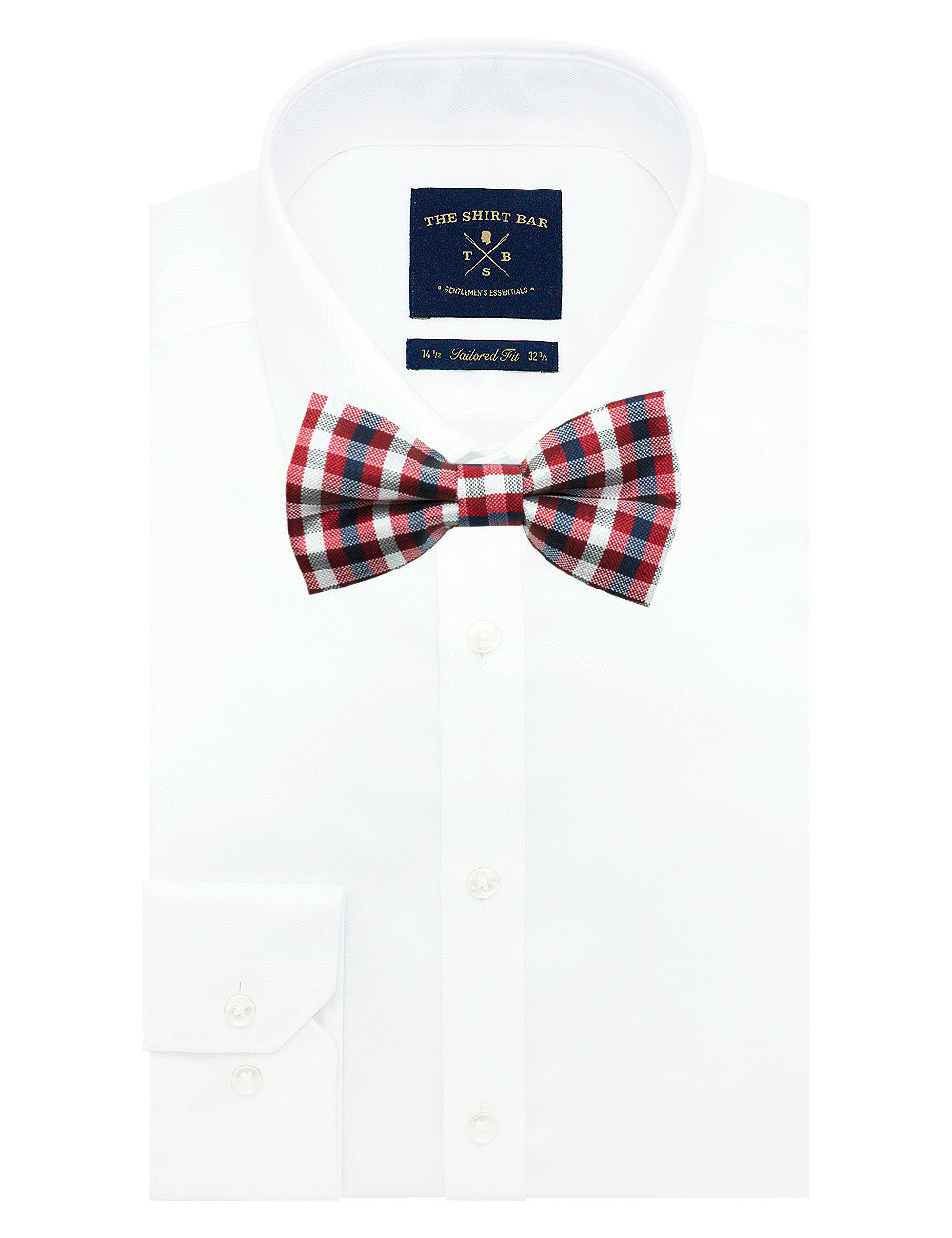 Red Checks Woven Bowtie