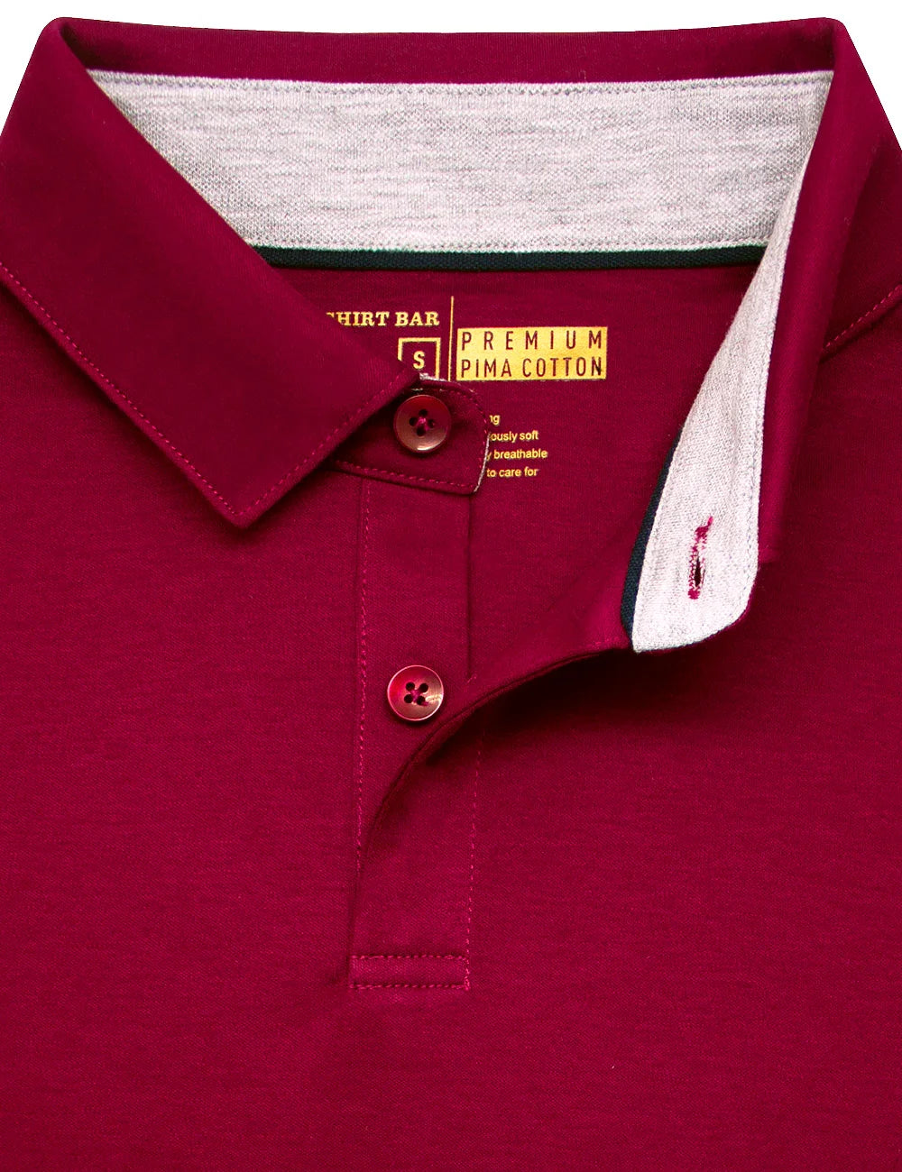 Red Pima Cotton Button Down Collar Polo T-Shirt — The Shirt Bar