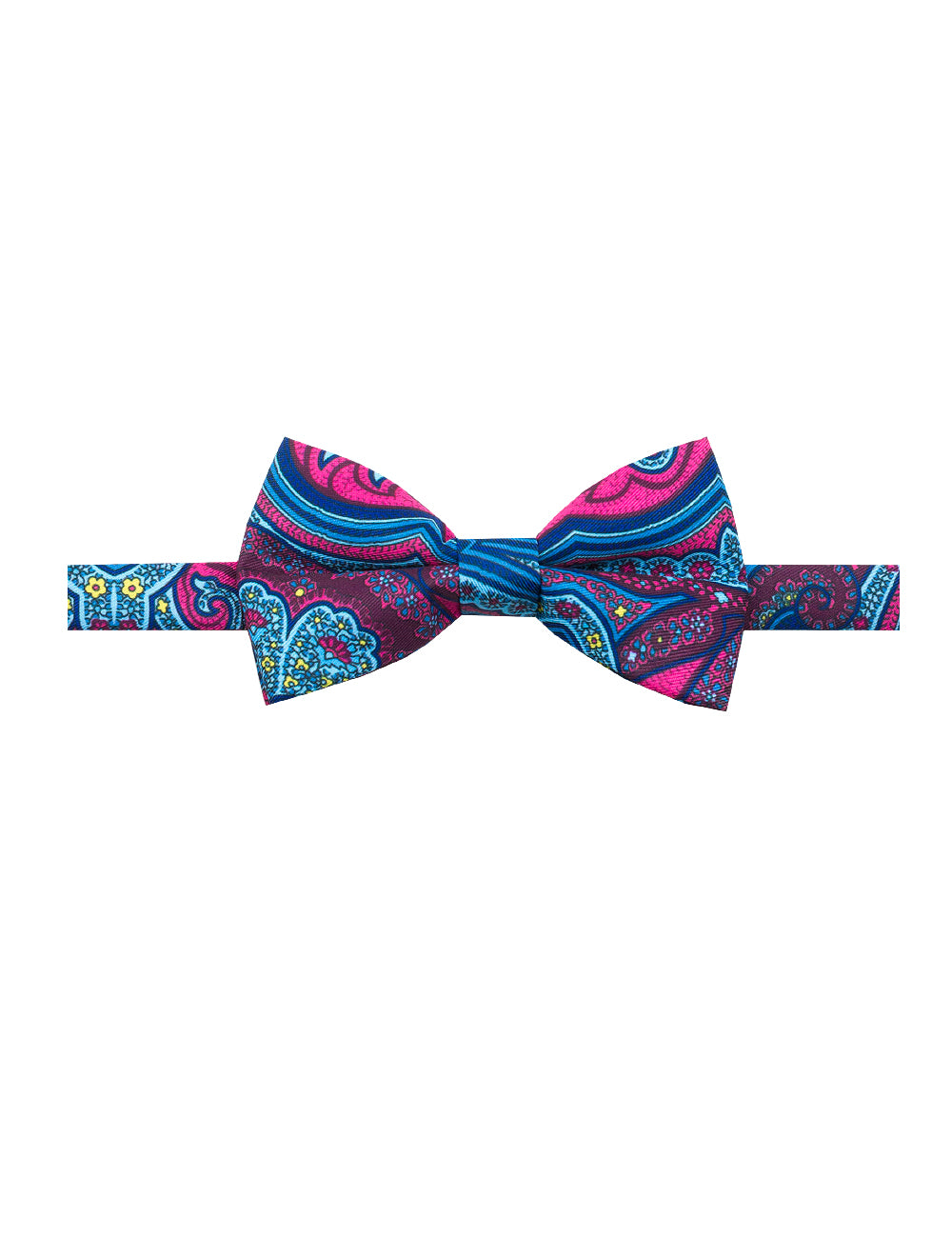 Red Paisley Print Woven Bowtie