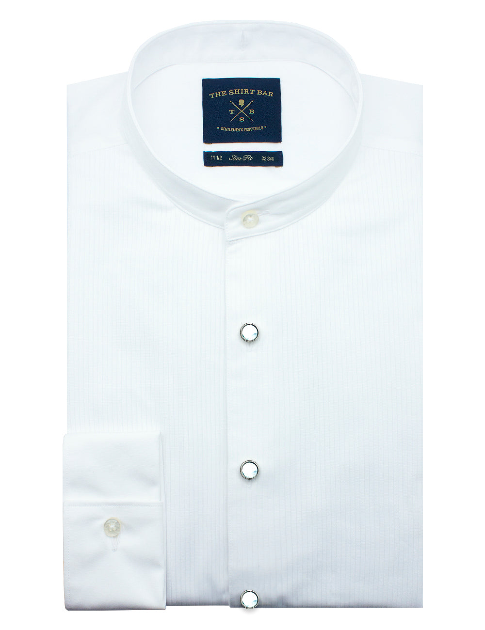 Blue Pearl in Silver Tuxedo Studs Set