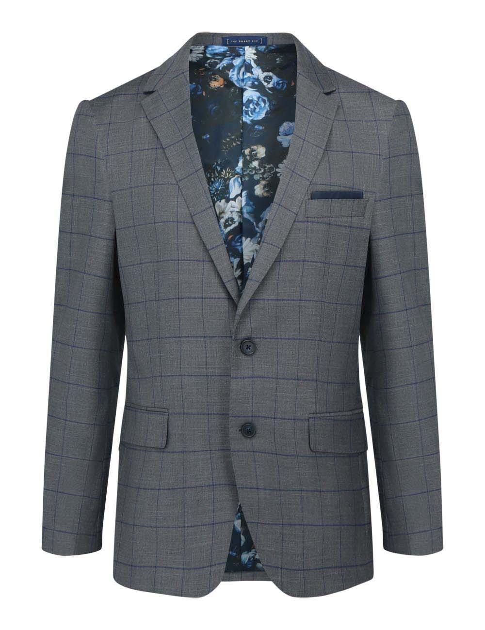 Grey Checks Tailored Single Fit Breasted Blazer — The Shirt Bar