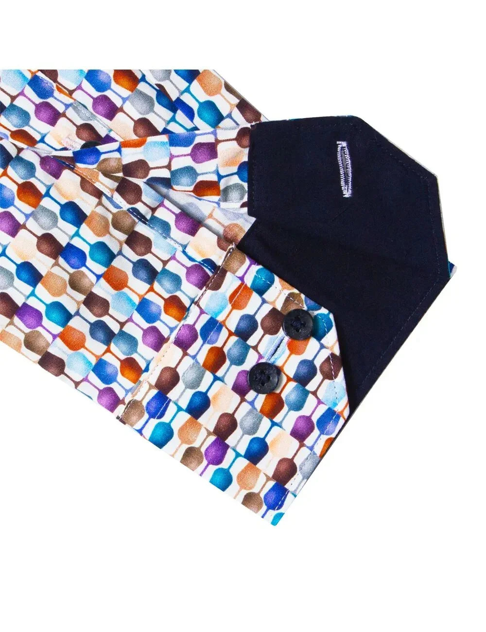 Blue Wine Glass Print Italian Fabric Slim Fit Silky Finish Shirt — The Shirt Bar