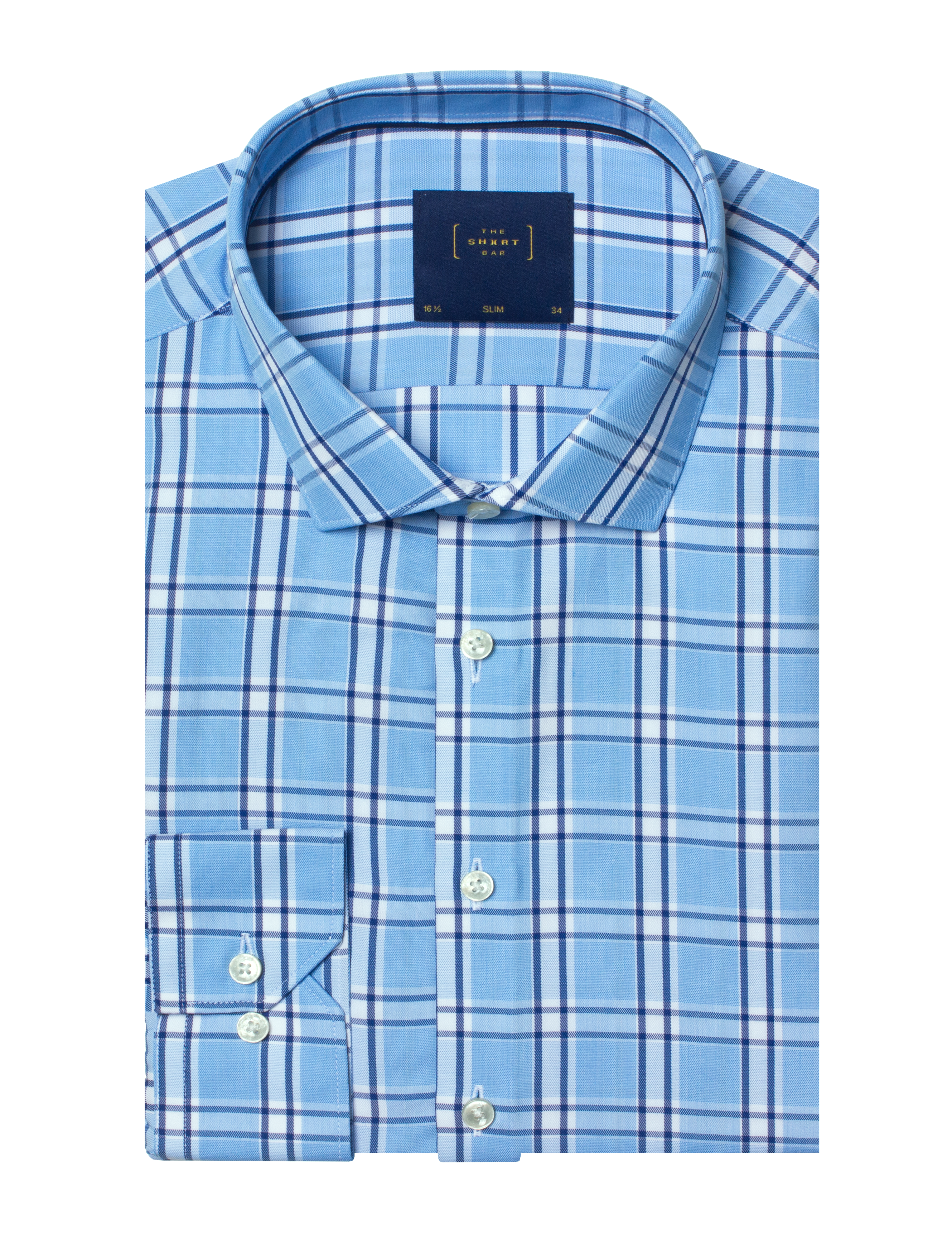 Blue Checks Eco-ol Bamboo Slim Fit Shirt