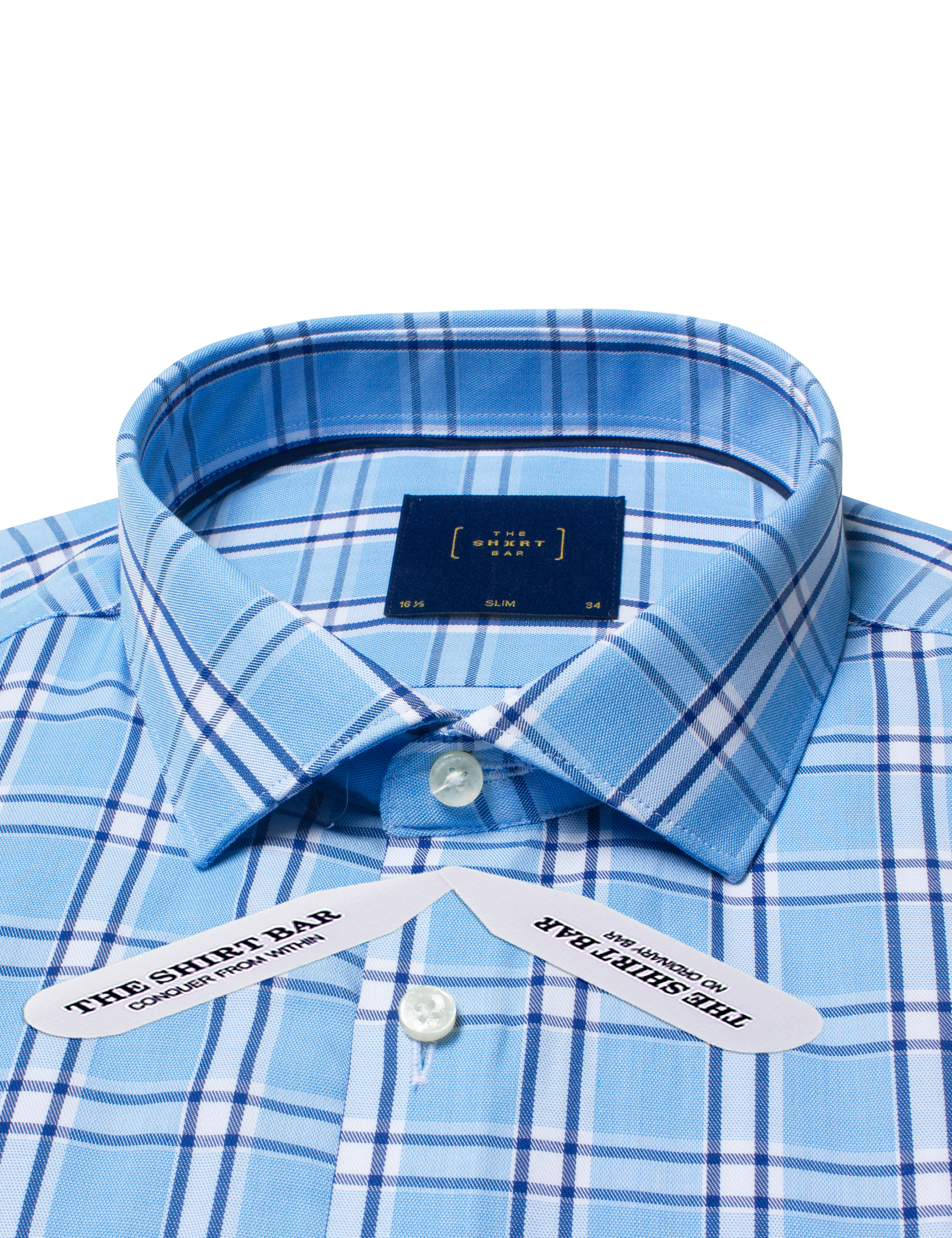 Blue Checks Eco-ol Bamboo Slim Fit Shirt