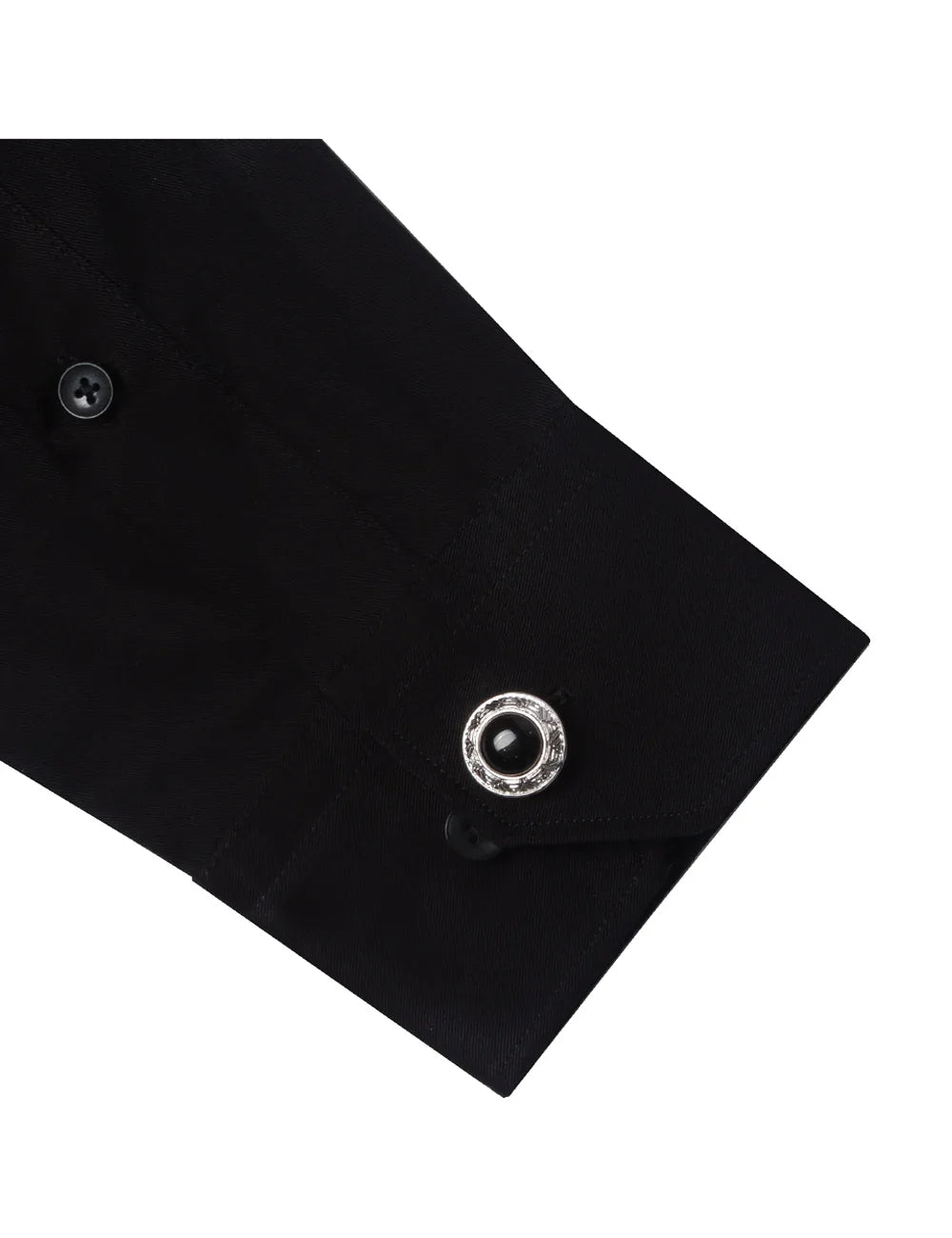 Black Eco-ol Bamboo Slim Fit Twill Stretch Shirt — The Shirt Bar