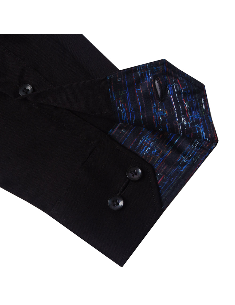 Black Eco-ol Bamboo Slim Fit Twill Stretch Shirt