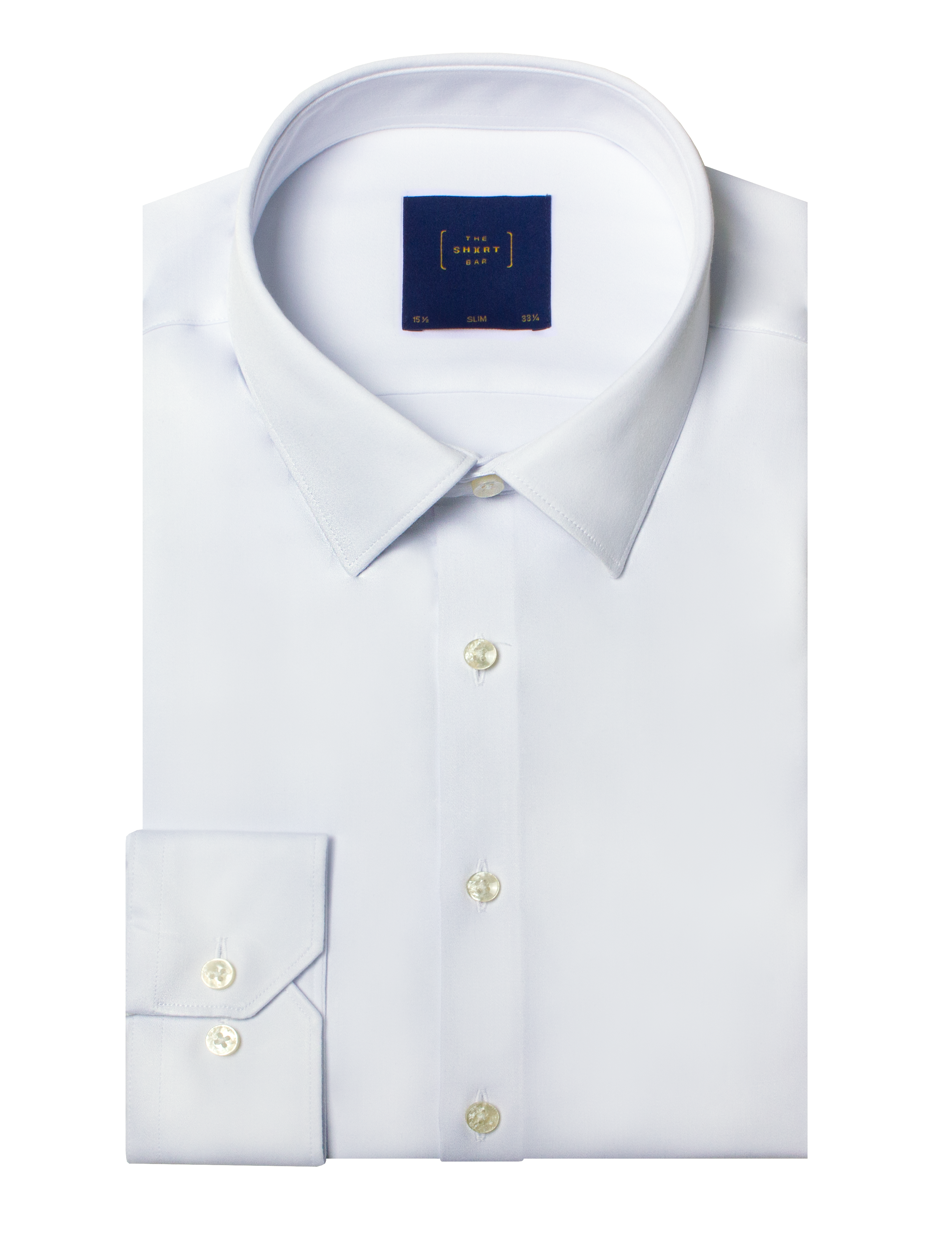 Solid White Eco-ol Bamboo Tailored Fit Shirt — The Shirt Bar
