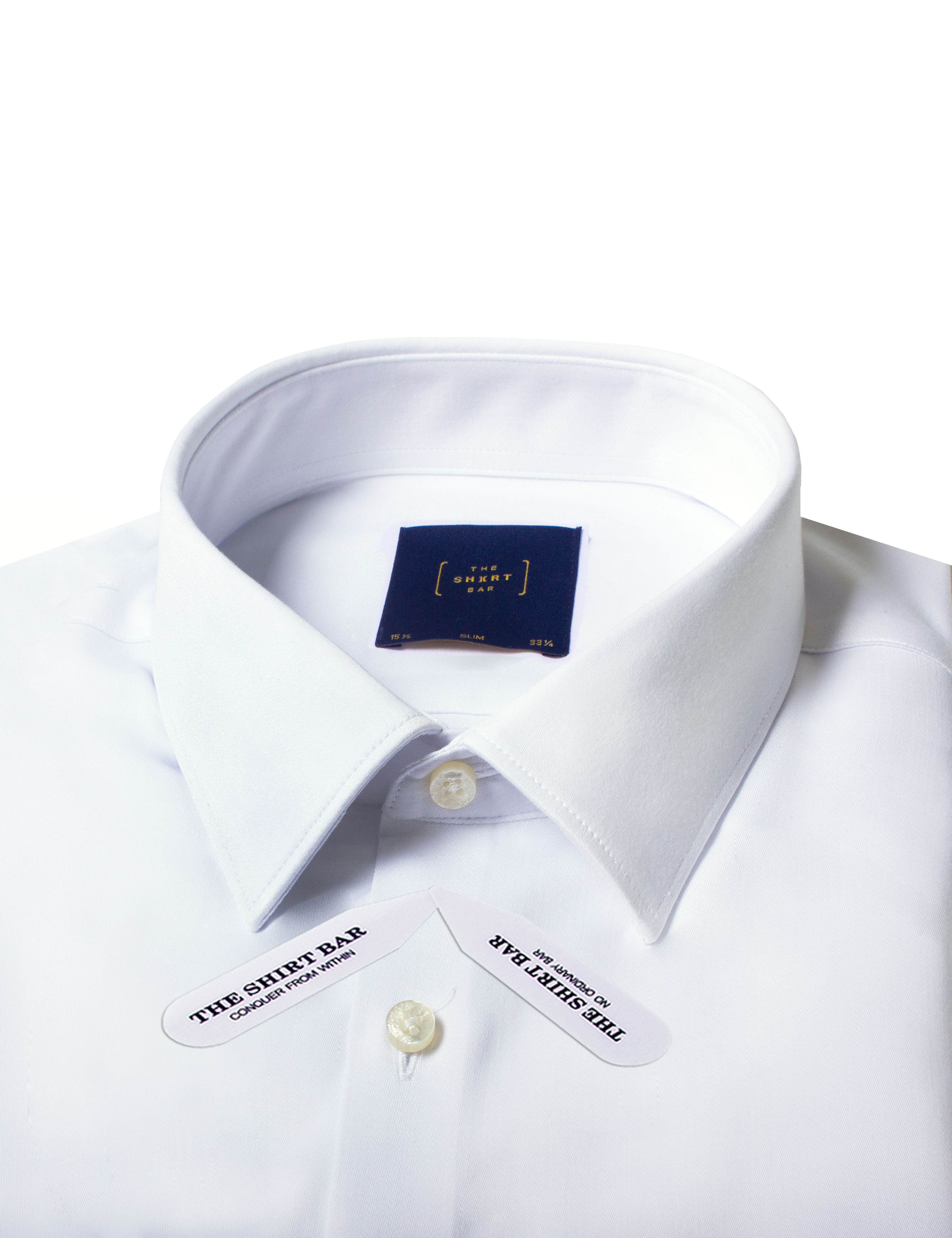Solid White Eco-ol Bamboo Tailored Fit Shirt — The Shirt Bar