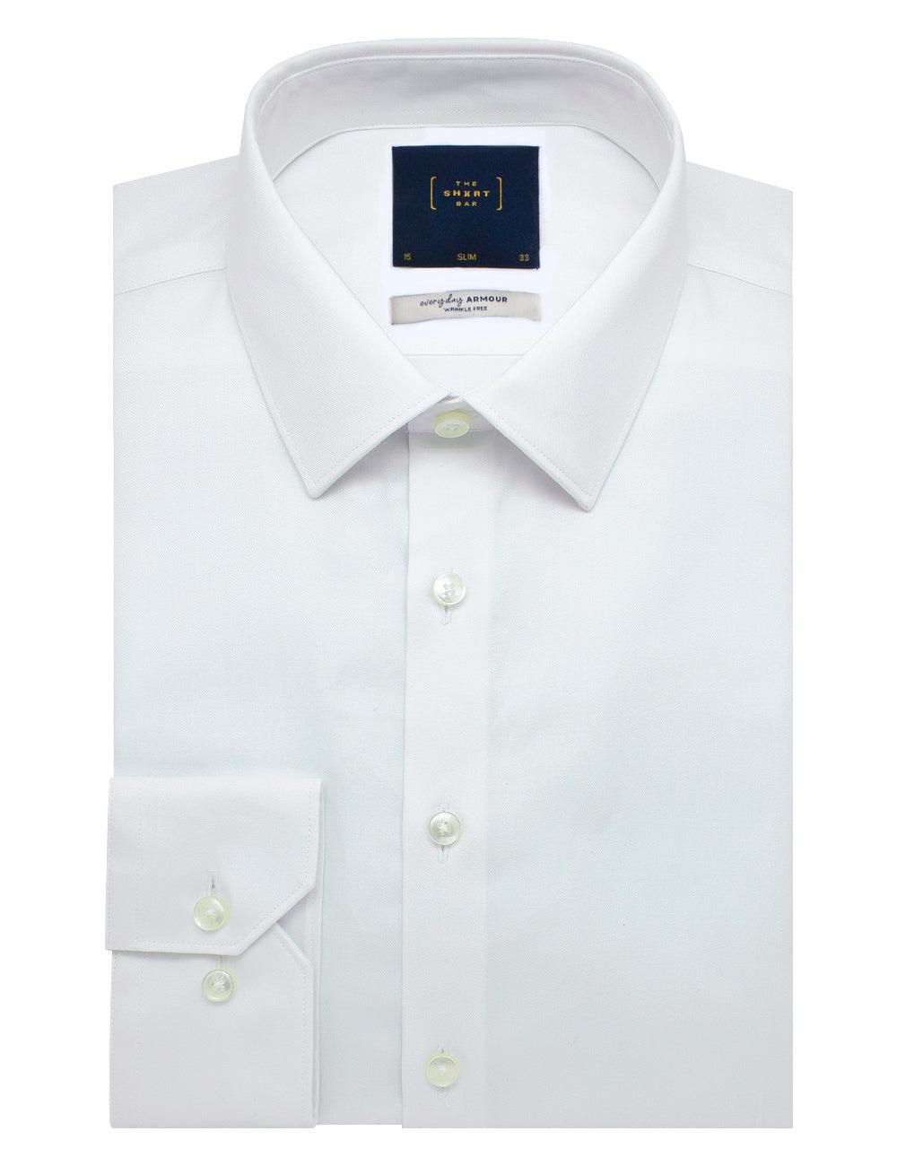 Everyday Armour Collection: Wrinkle-free 2-Ply Slim Fit Long Sleeve Shirt — The Shirt Bar