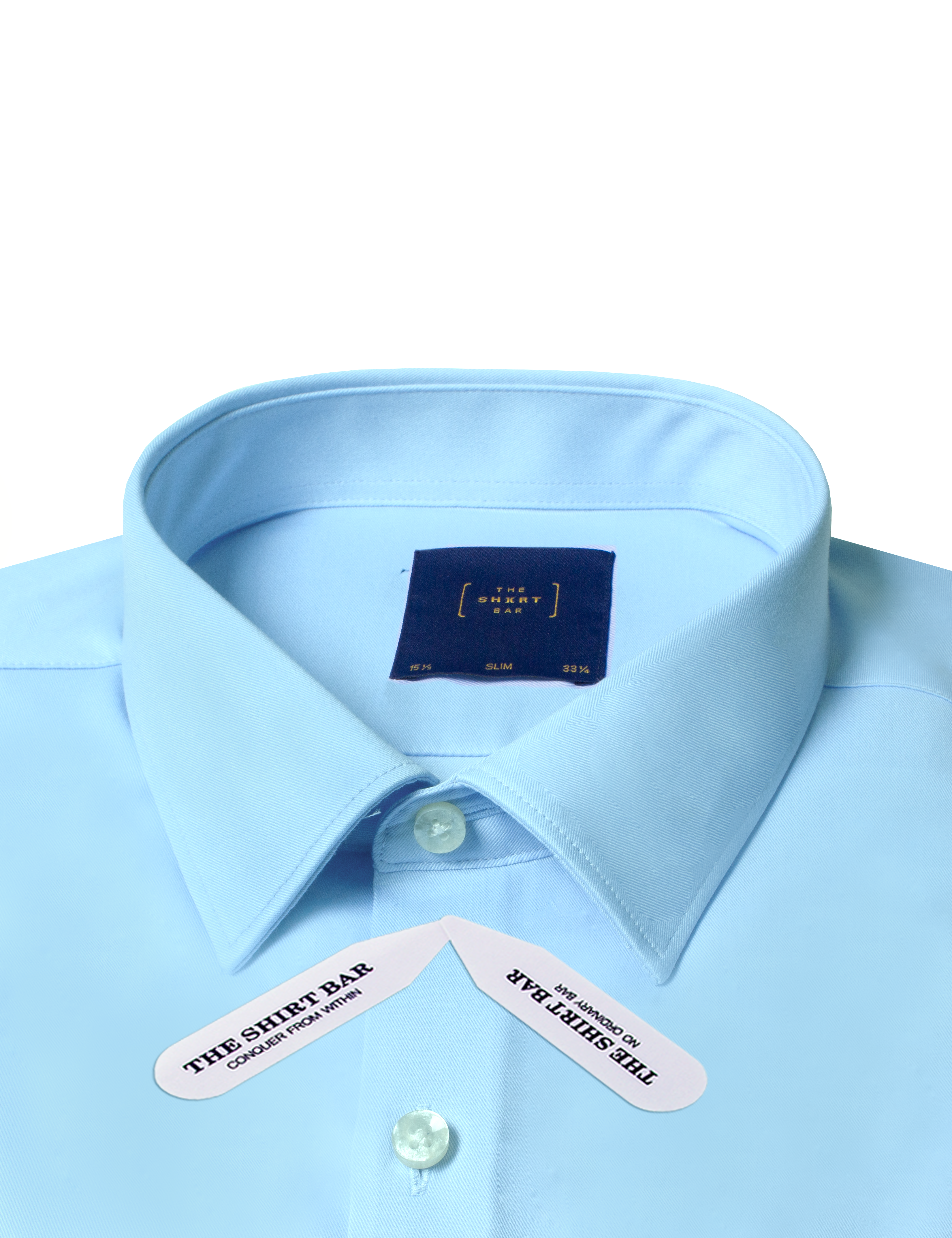 Solid Blue Eco-ol Bamboo Tailored Fit Shirt — The Shirt Bar