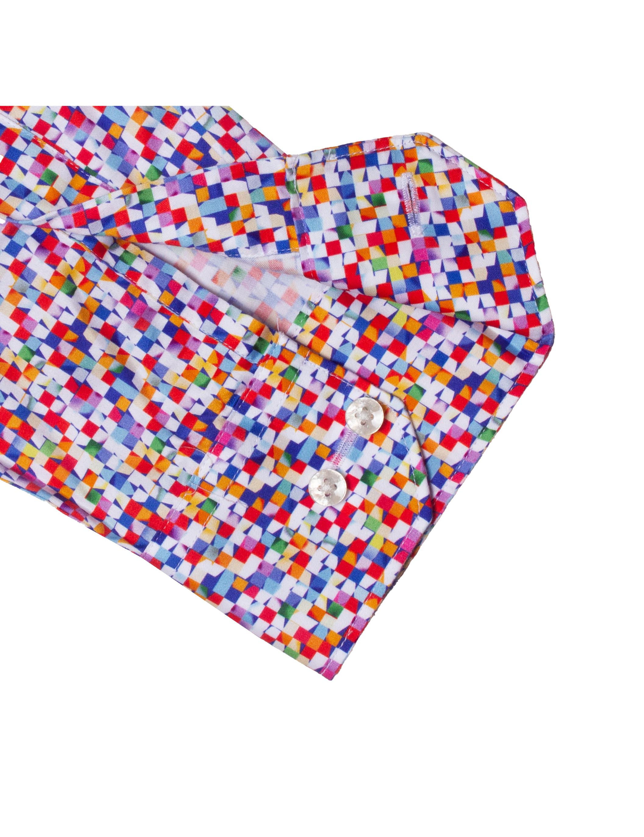Multi Color Block Print With Silky Finish Slim Fit Shirt