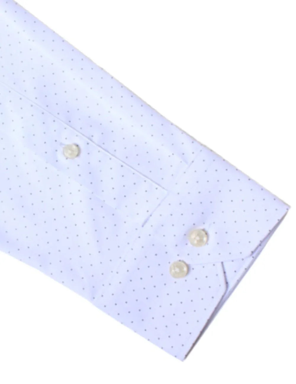 White with Black Polka Dots Print Eco-ol Bamboo Stretch Slim Fit Long Sleeve Shirt — The Shirt Bar