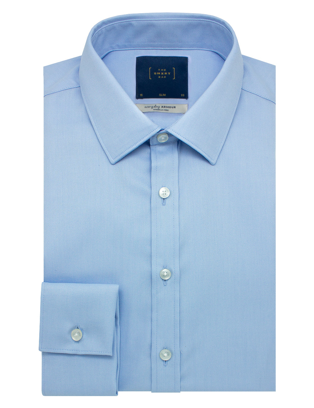 Everyday Armour Collection: Double-Ply Organic Cotton Blend Double Cuff Slim Fit Long Sleeve Shirt