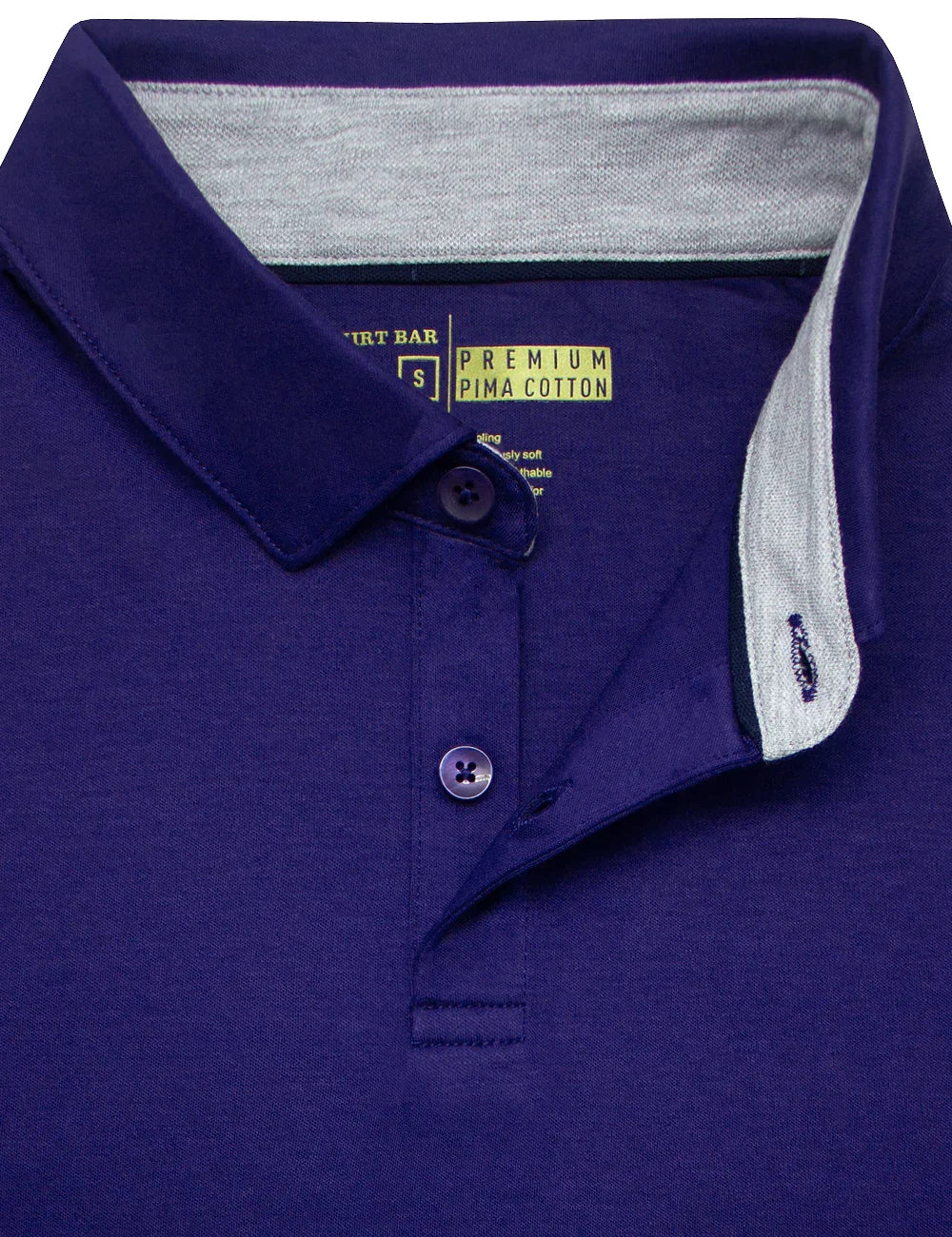 Pima Cotton Hidden Button Down Collar Slim Fit Short Sleeve Polo T-Shirt — The Shirt Bar