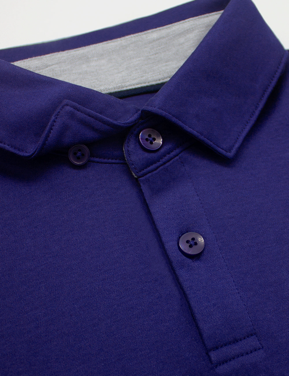 Pima Cotton Hidden Button Down Collar Slim Fit Short Sleeve Polo T-Shirt