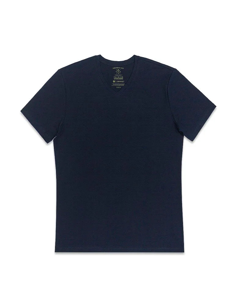 Premium Cotton Stretch V Neck Slim Fit T-Shirt — The Shirt Bar