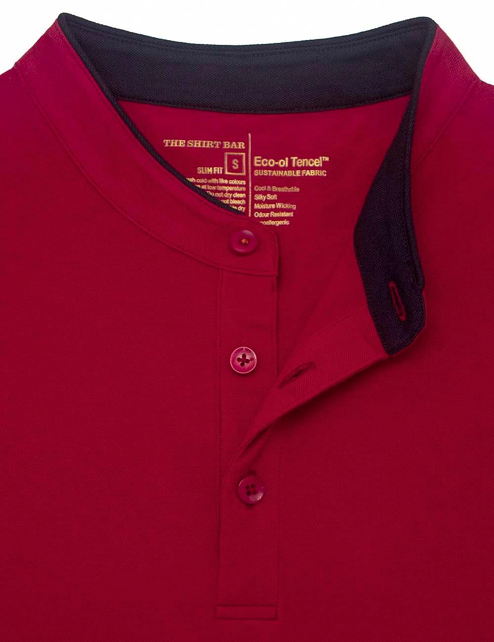 Mandarin Collar Tencel Short Sleeve Polo T-shirt — The Shirt Bar