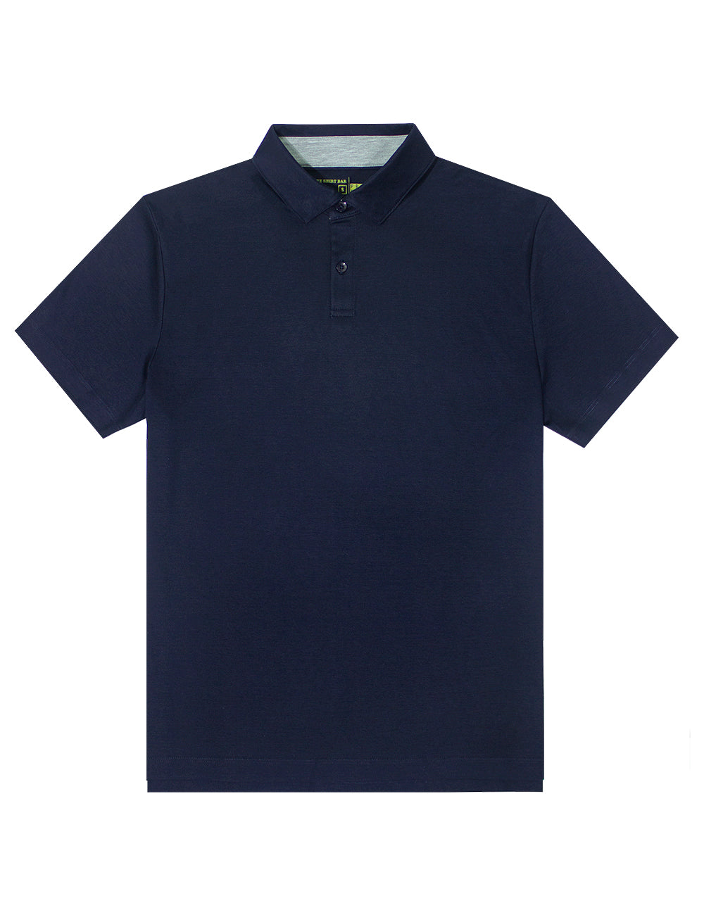 Pima Cotton Hidden Button Down Collar Slim Fit Short Sleeve Polo T-Shirt