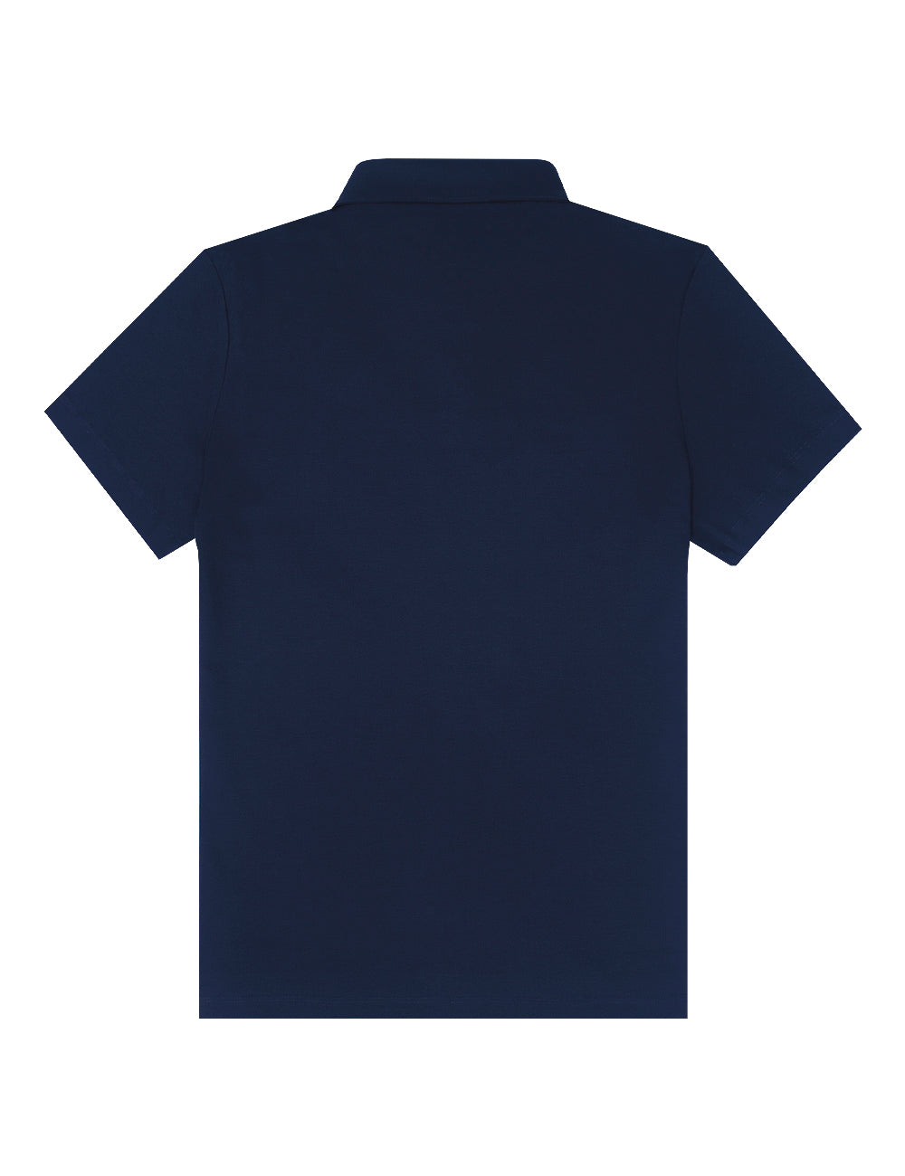 Pima Cotton Hidden Button Down Collar Slim Fit Short Sleeve Polo T-Shirt