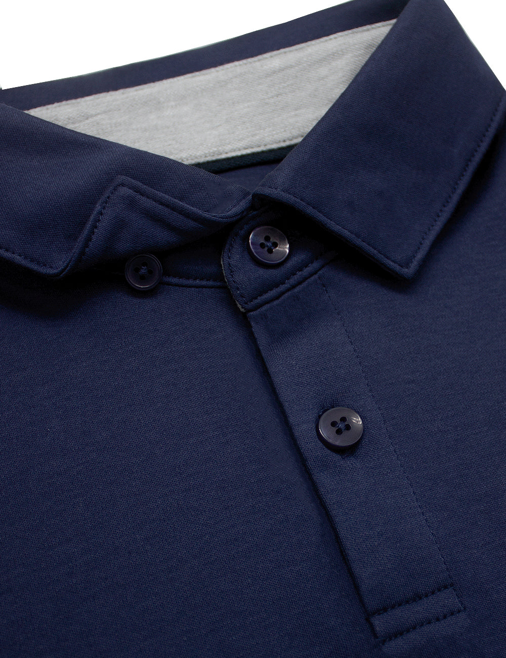 Pima Cotton Hidden Button Down Collar Slim Fit Short Sleeve Polo T-Shirt
