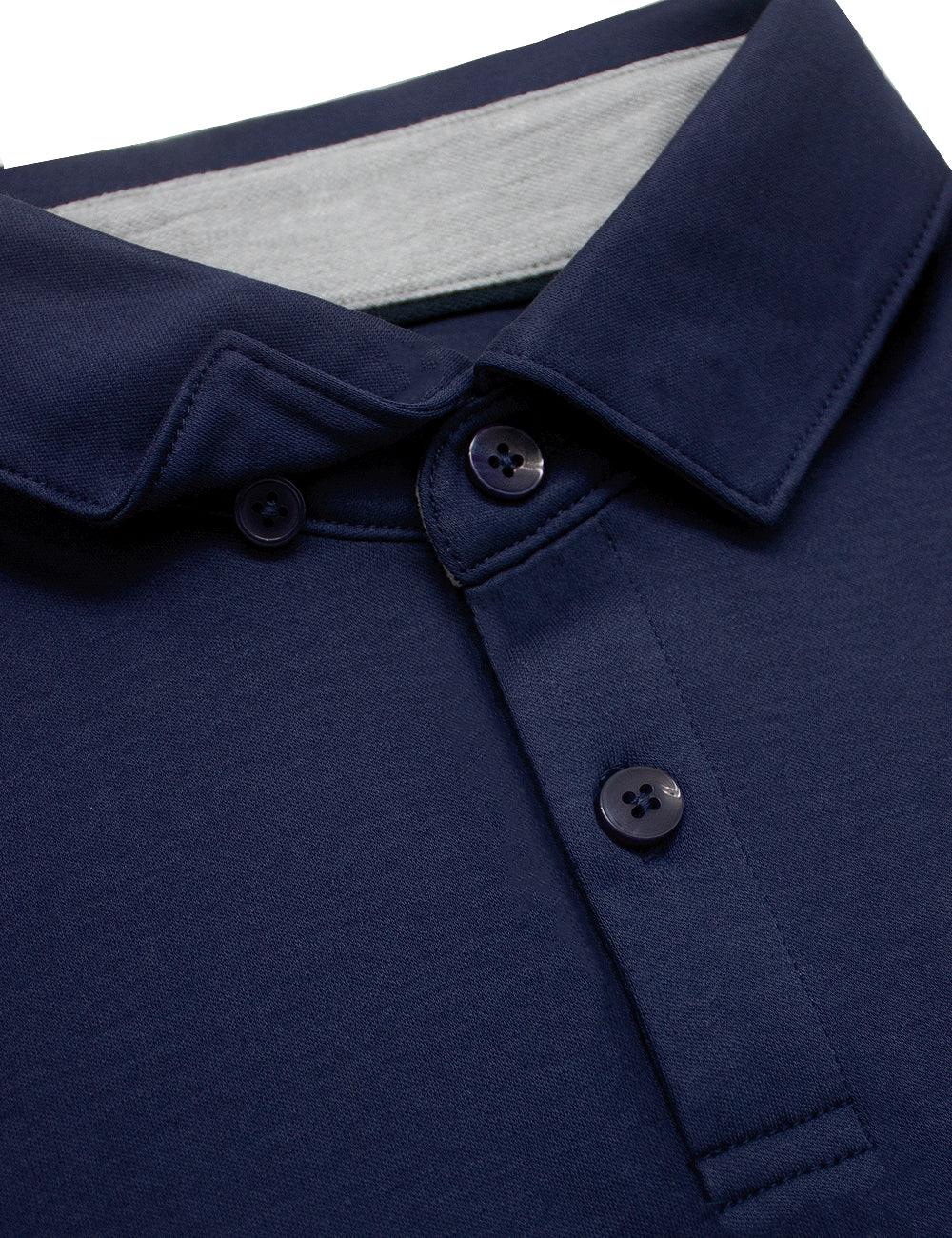 Pima Cotton Hidden Button Down Collar Slim Fit Short Sleeve Polo T-Shirt — The Shirt Bar