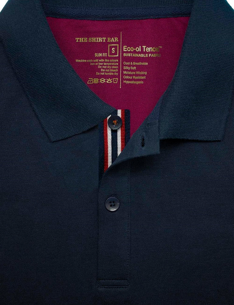 Tencel Stretch Slim Fit Polo T-Shirt