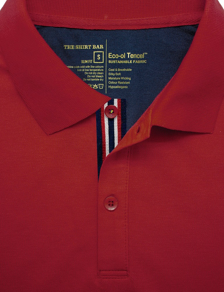 Tencel Stretch Slim Fit Polo T-Shirt