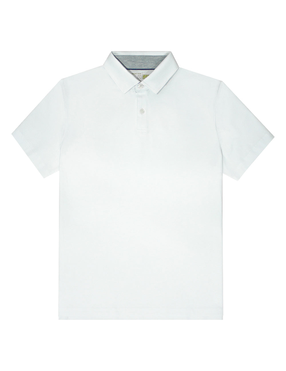 Pima Cotton Hidden Button Down Collar Slim Fit Short Sleeve Polo T-Shirt