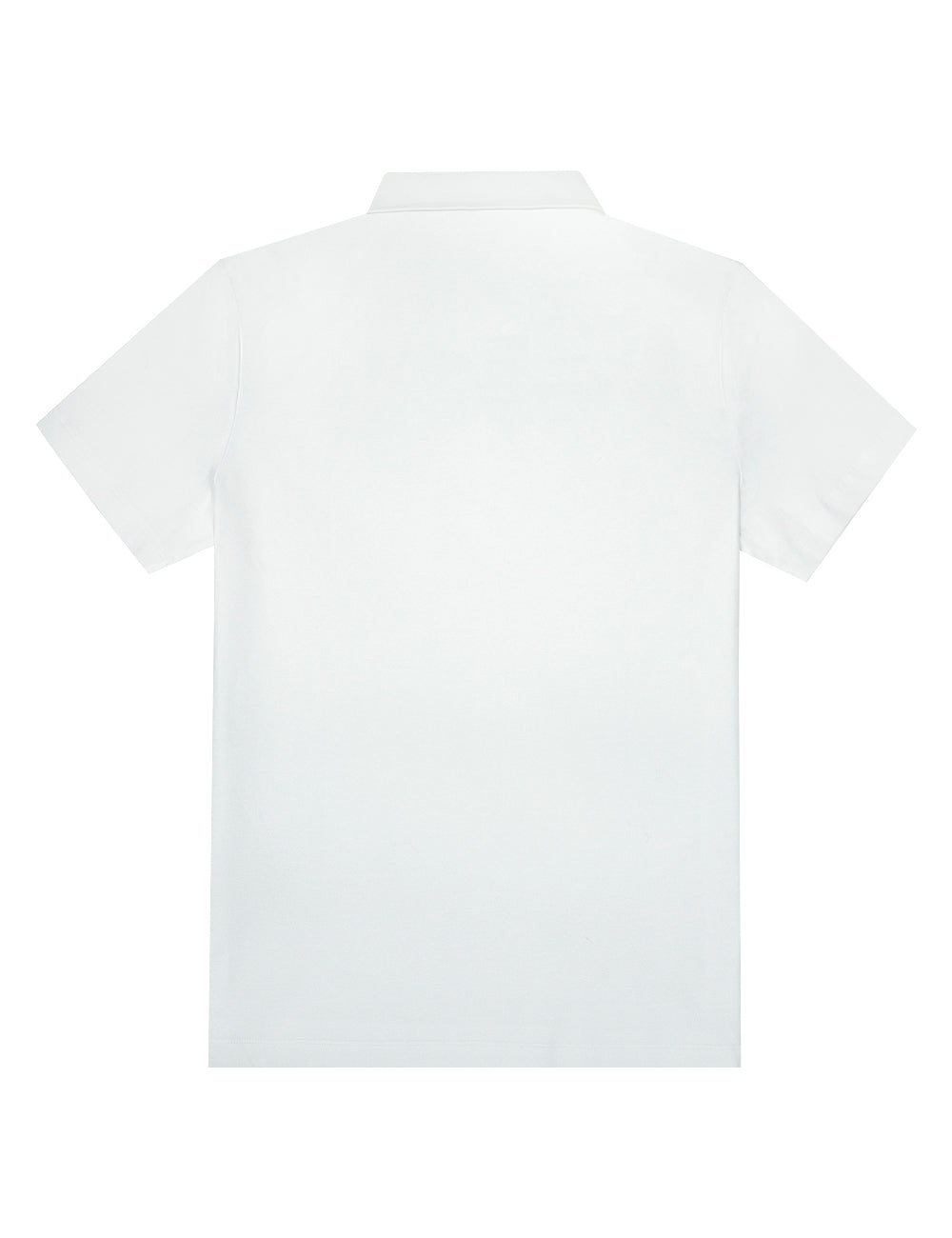 Pima Cotton Hidden Button Down Collar Slim Fit Short Sleeve Polo T-Shirt
