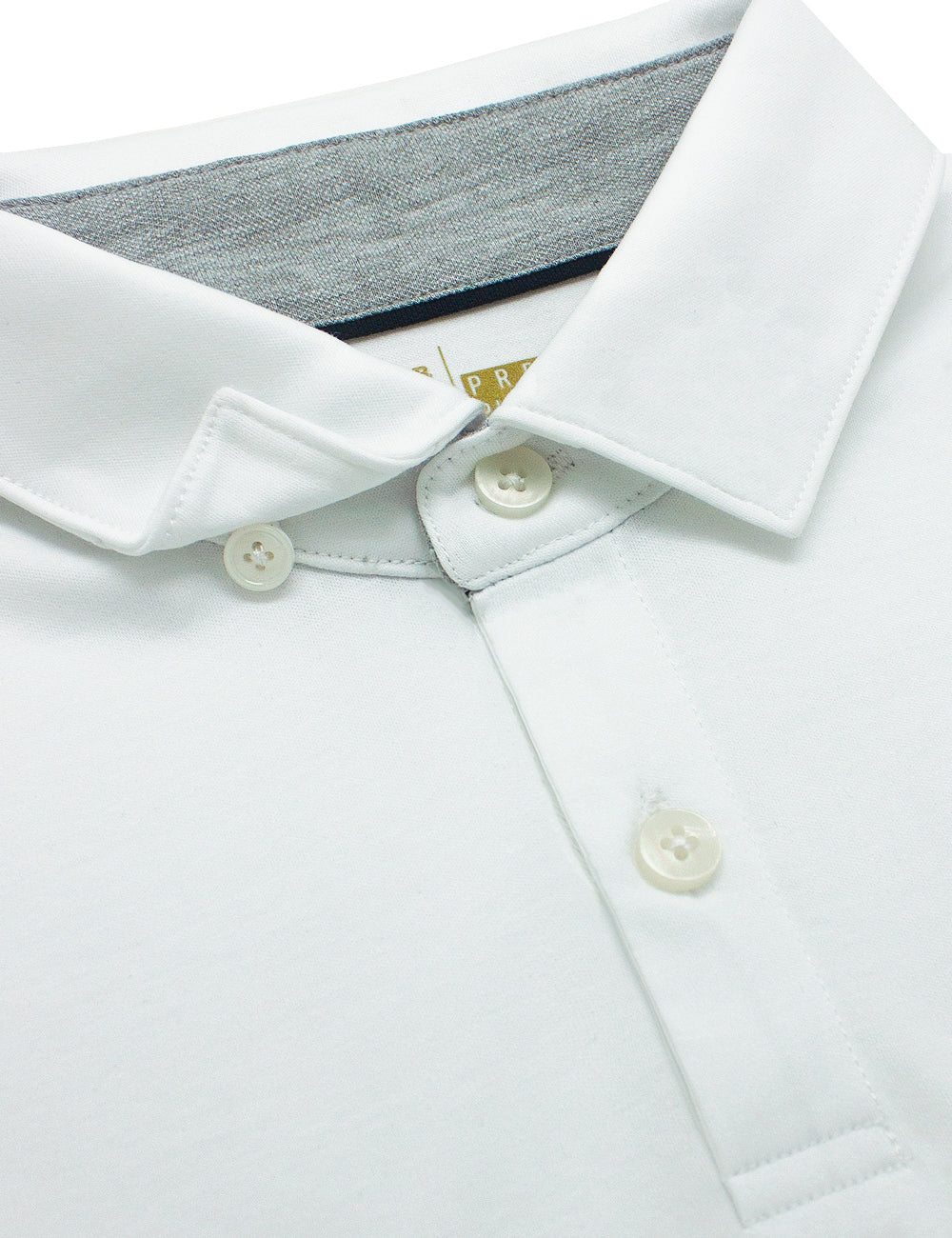 Pima Cotton Hidden Button Down Collar Slim Fit Short Sleeve Polo T-Shirt