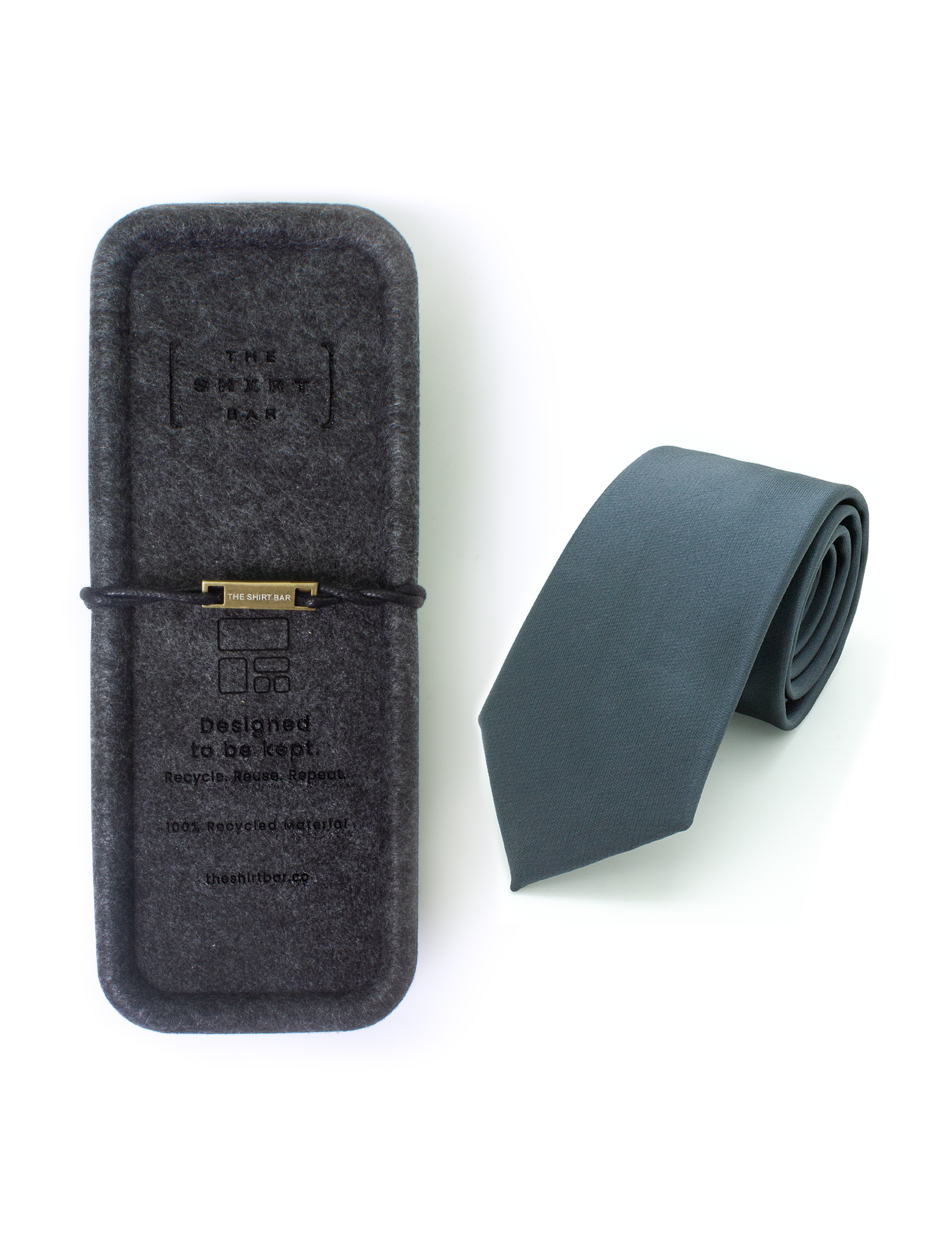 Solid Black Olive Woven Necktie