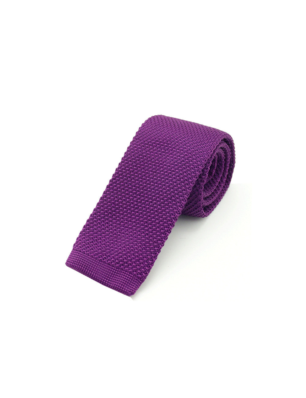 Solid Bright Purple Knitted Necktie