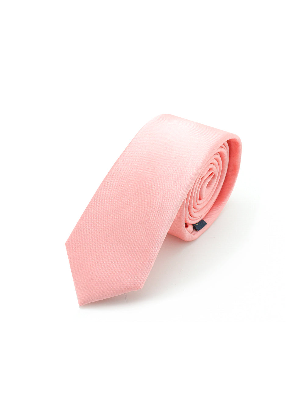 Solid Coral Pink Spill Resist Woven Necktie