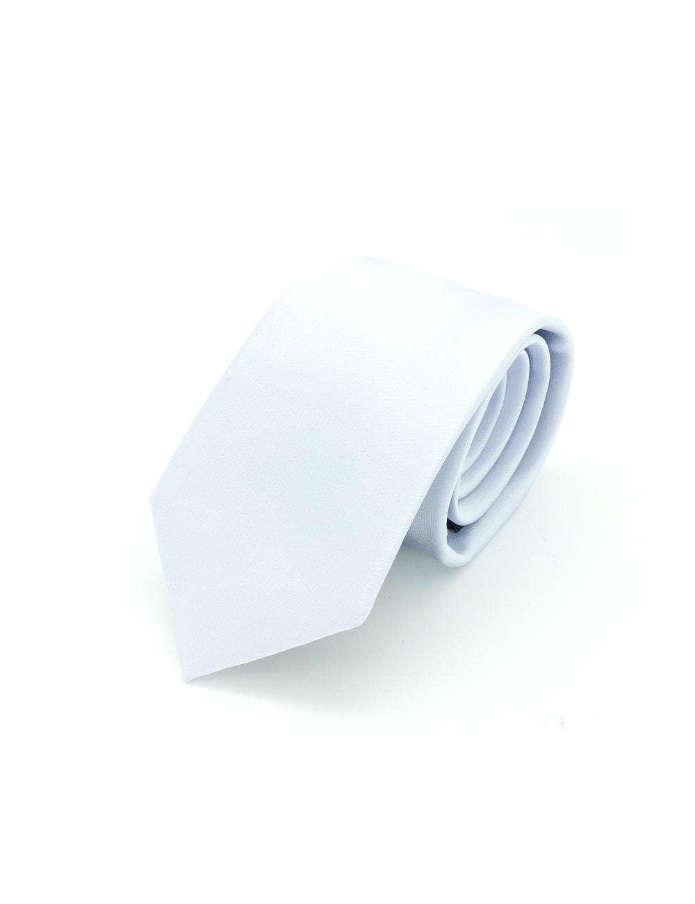 Solid Light Grey Woven Necktie