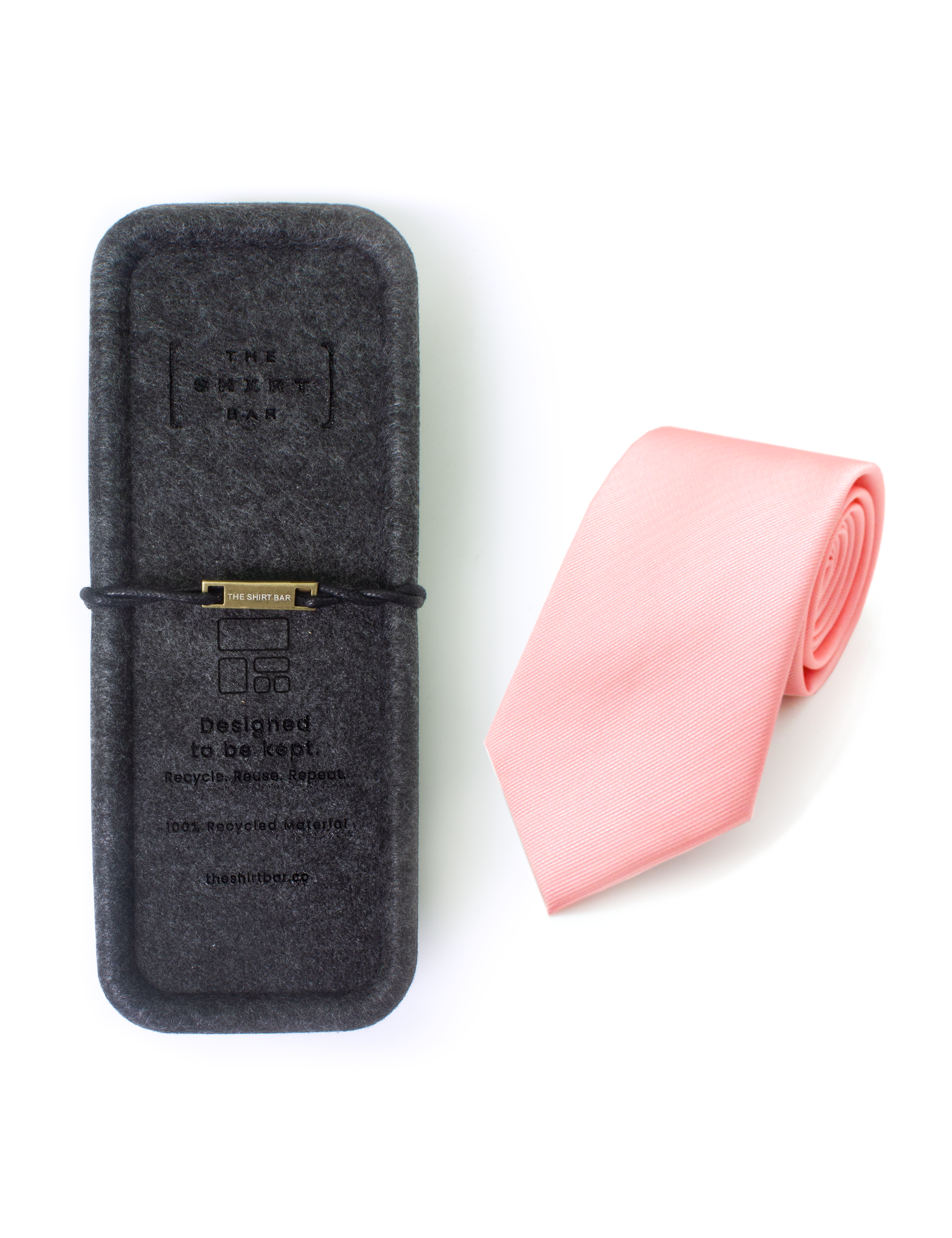 Solid Pink Powder Woven Necktie