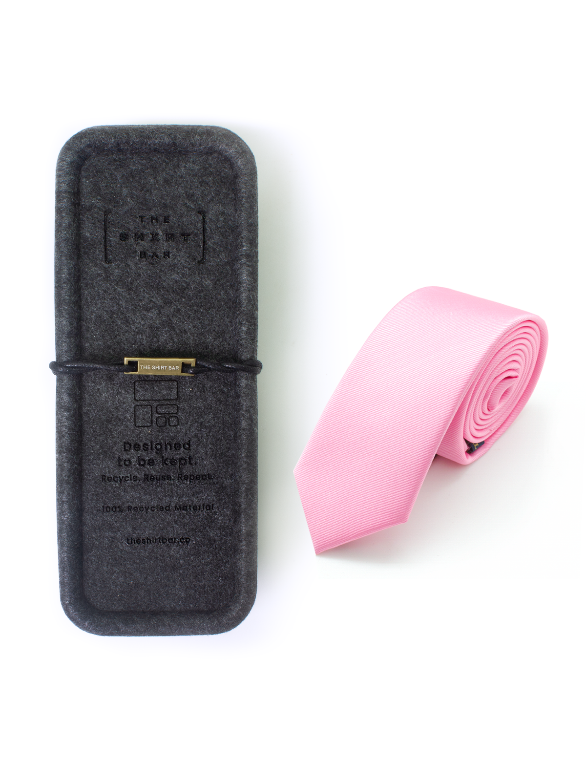 Solid Pink Woven Necktie