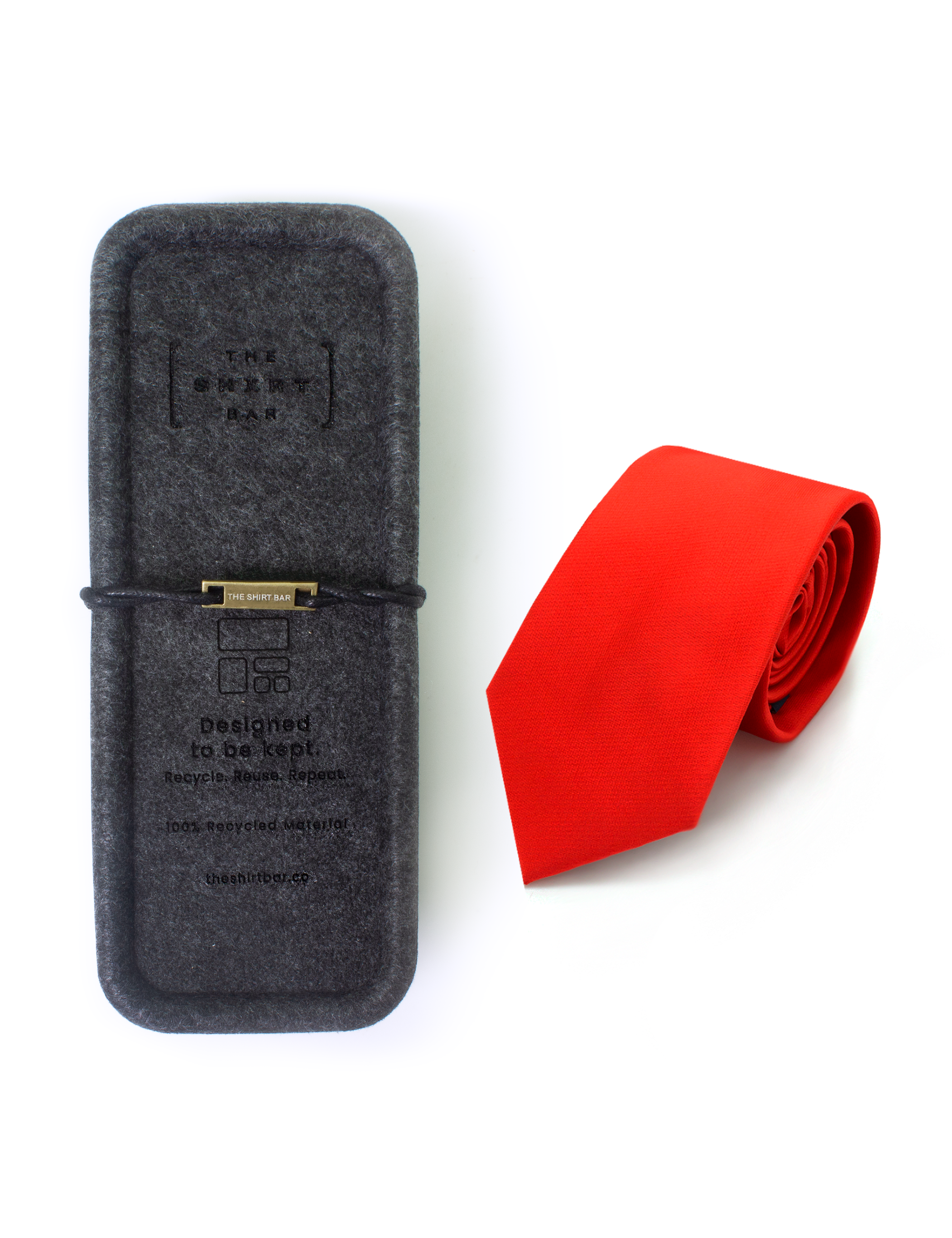 Solid Poppy Red Woven Necktie