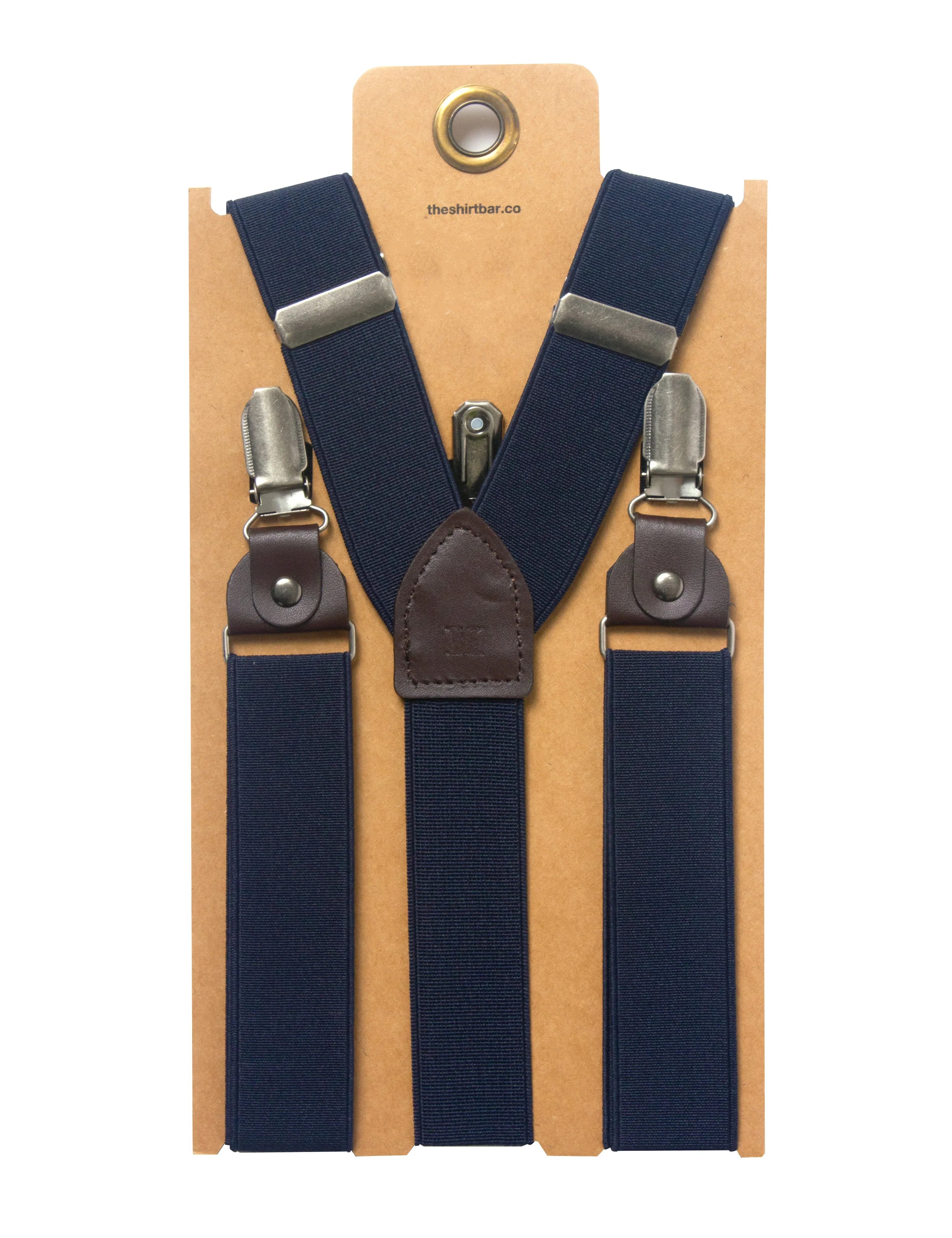 Single Back Clip 3cm Suspender with Leather — The Shirt Bar