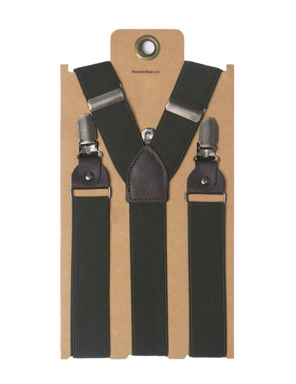 Single Back Clip 3cm Suspender with Leather — The Shirt Bar