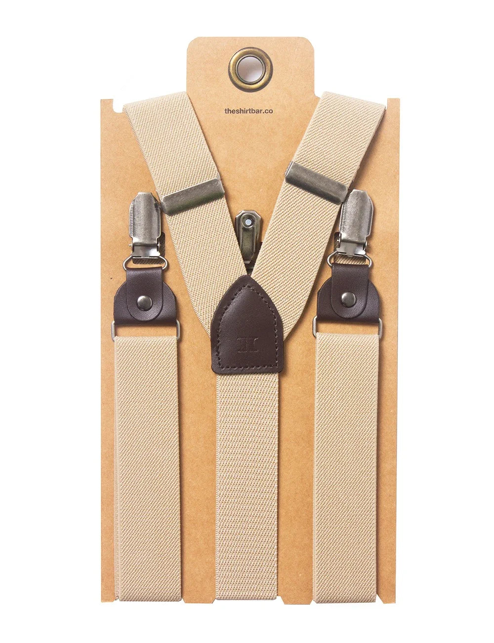 Single Back Clip 3cm Suspender with Leather — The Shirt Bar