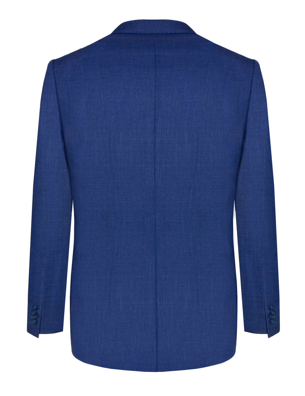 Blue Single Breasted Stretch Tailored Fit Suit Jacket