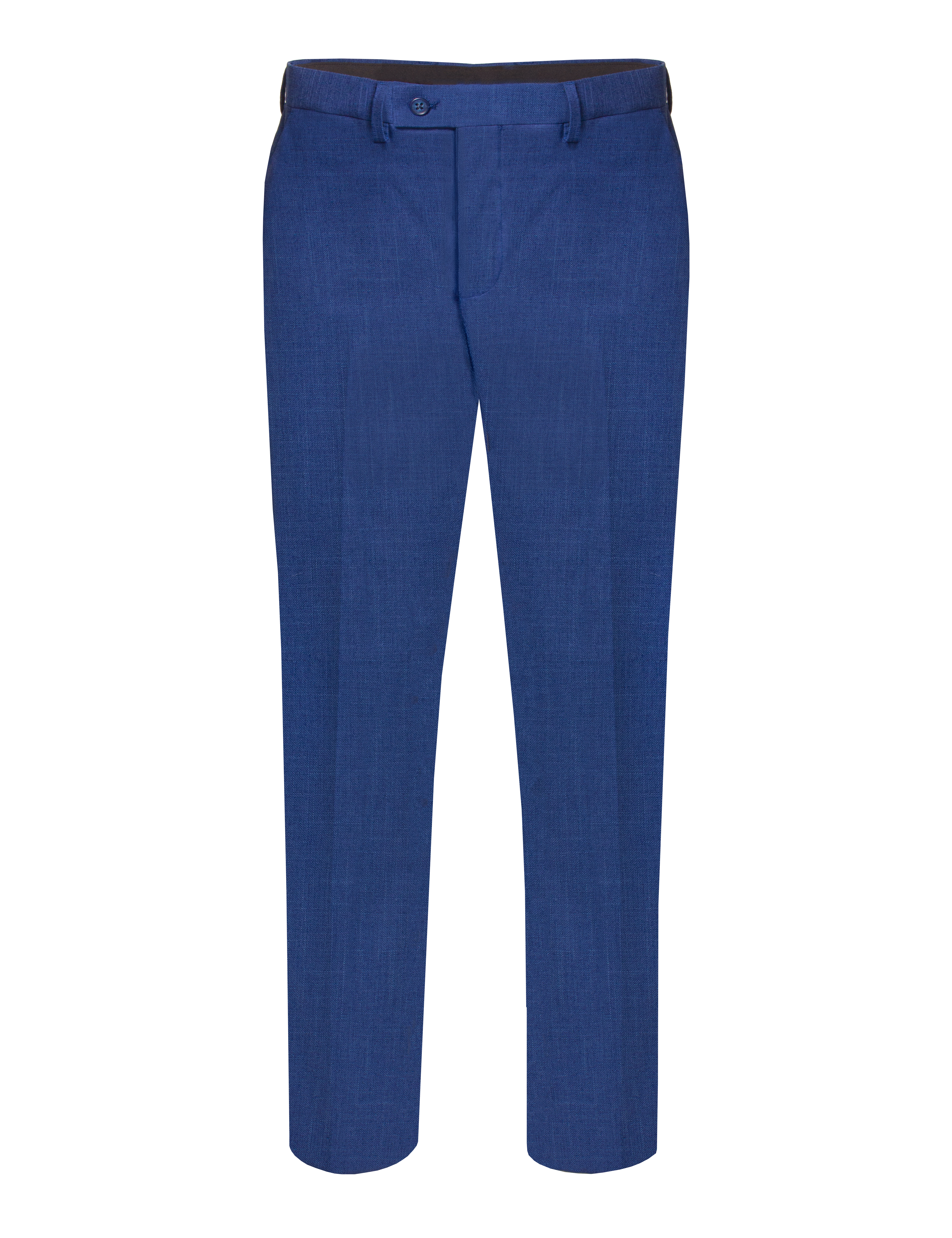 Blue Stretch Tailored Fit Suit Pants