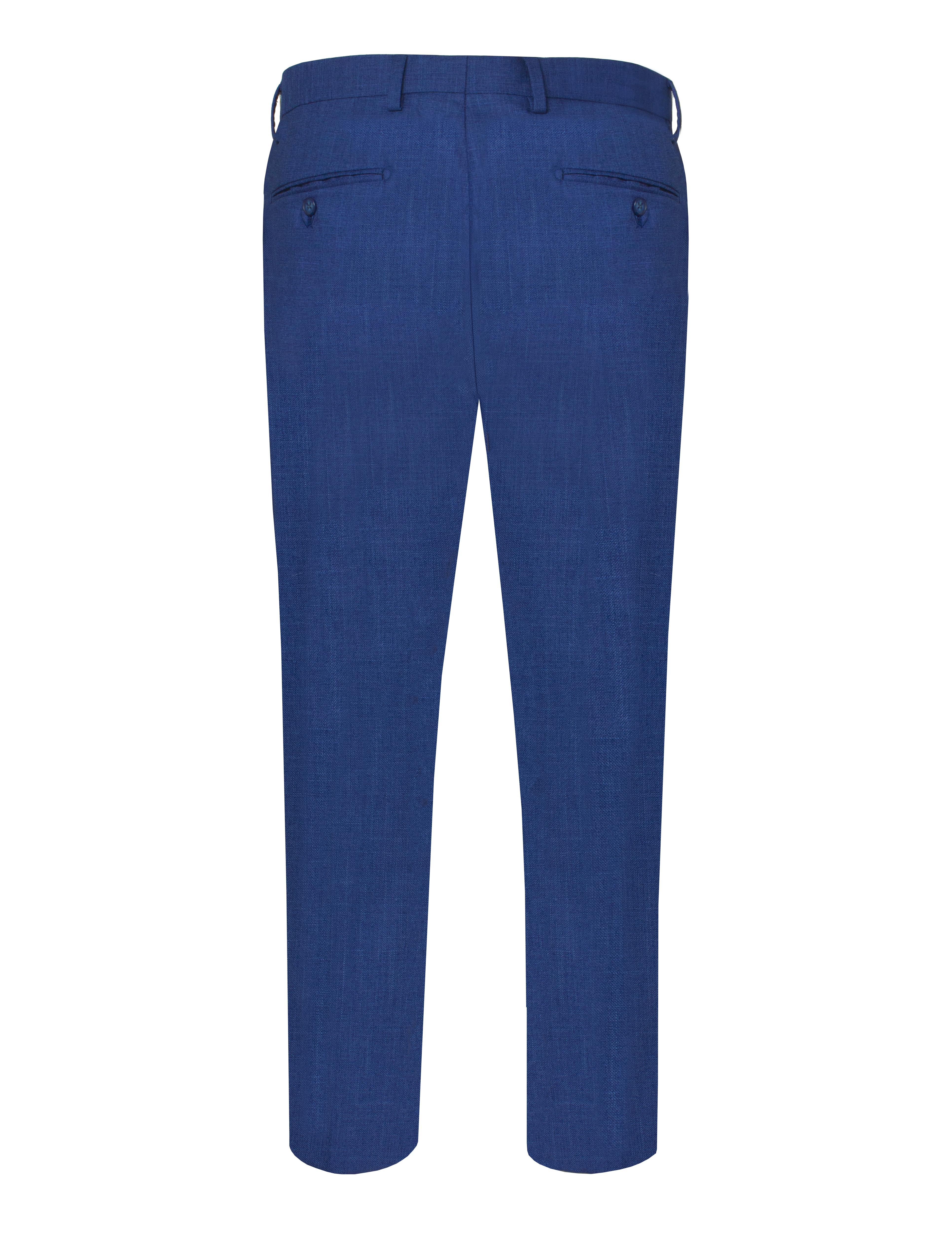 Blue Stretch Tailored Fit Suit Pants