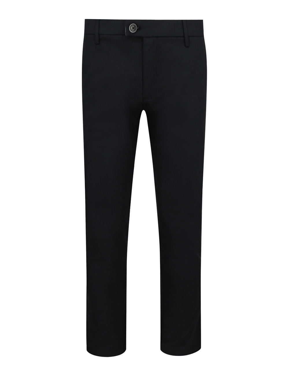Black Tencel Slim Fit Casual Pants
