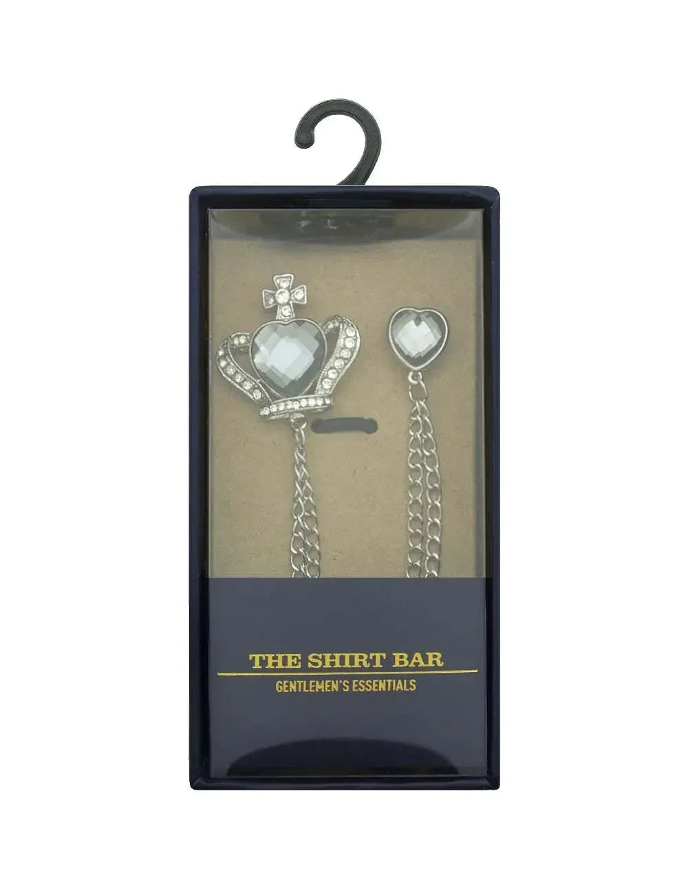 Silver Crown Chain Lapel Pin — The Shirt Bar
