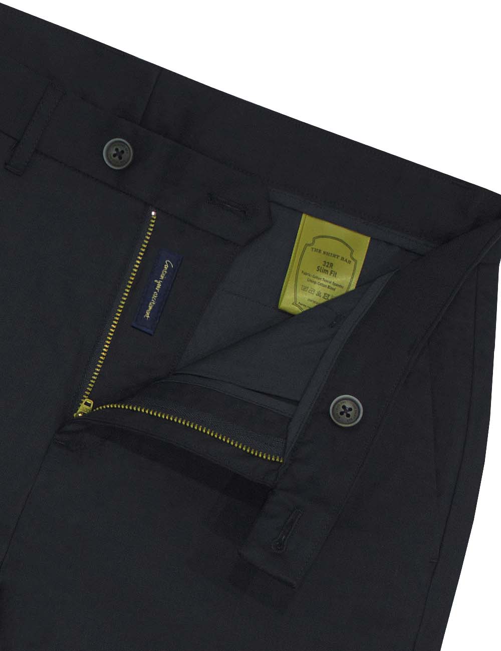 Black Tencel Slim Fit Casual Pants
