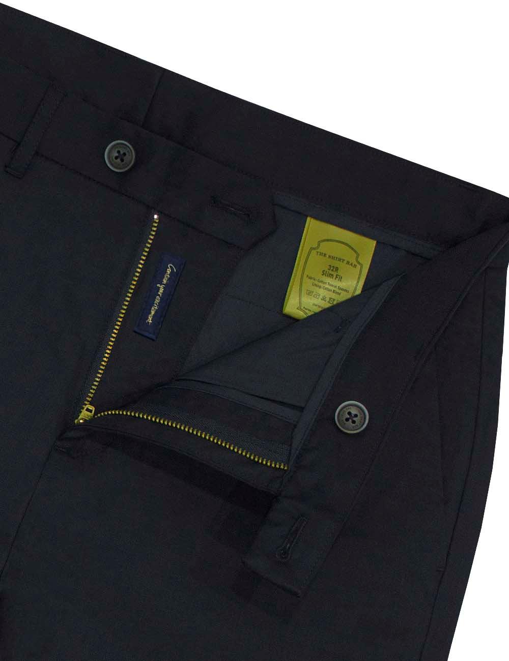 Black Tencel Slim Fit Casual Pants (almost out of stock) — The Shirt Bar