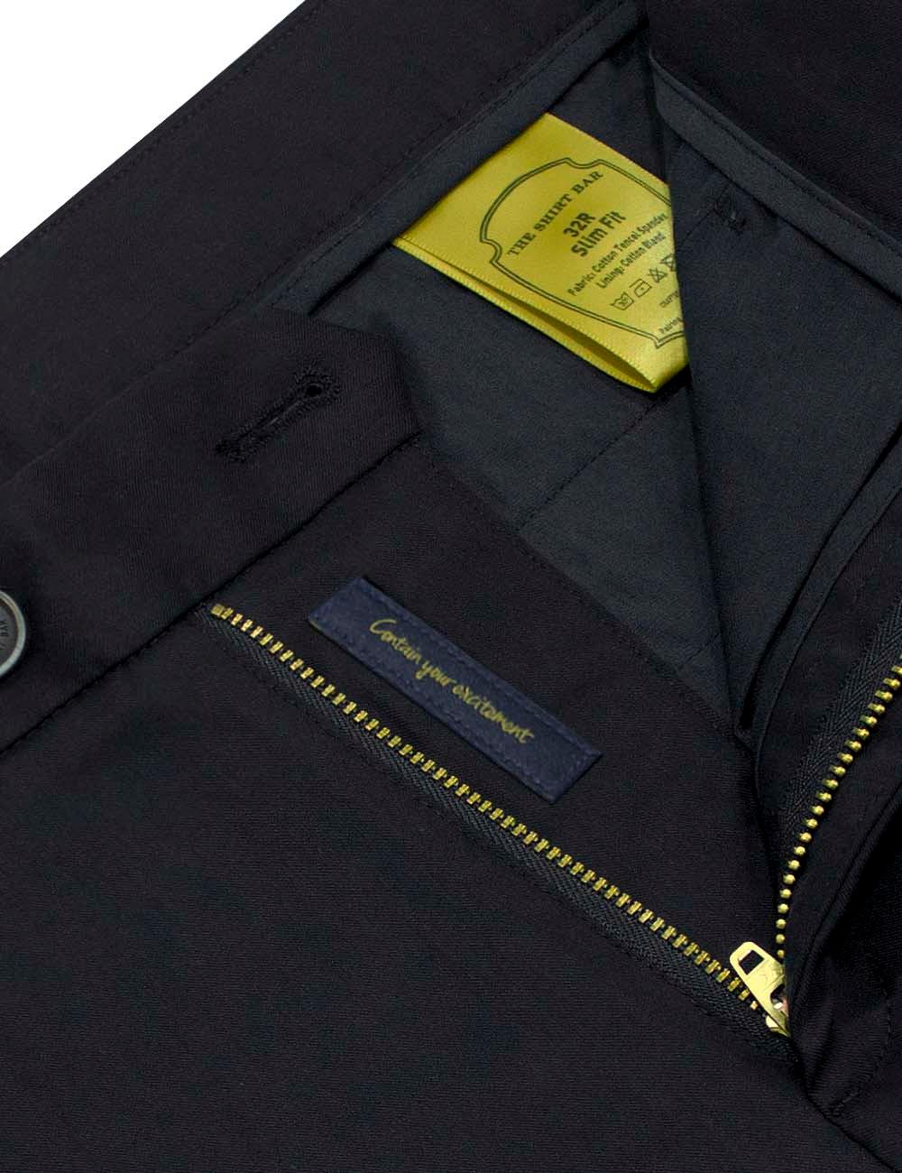 Black Tencel Slim Fit Casual Pants (almost out of stock) — The Shirt Bar