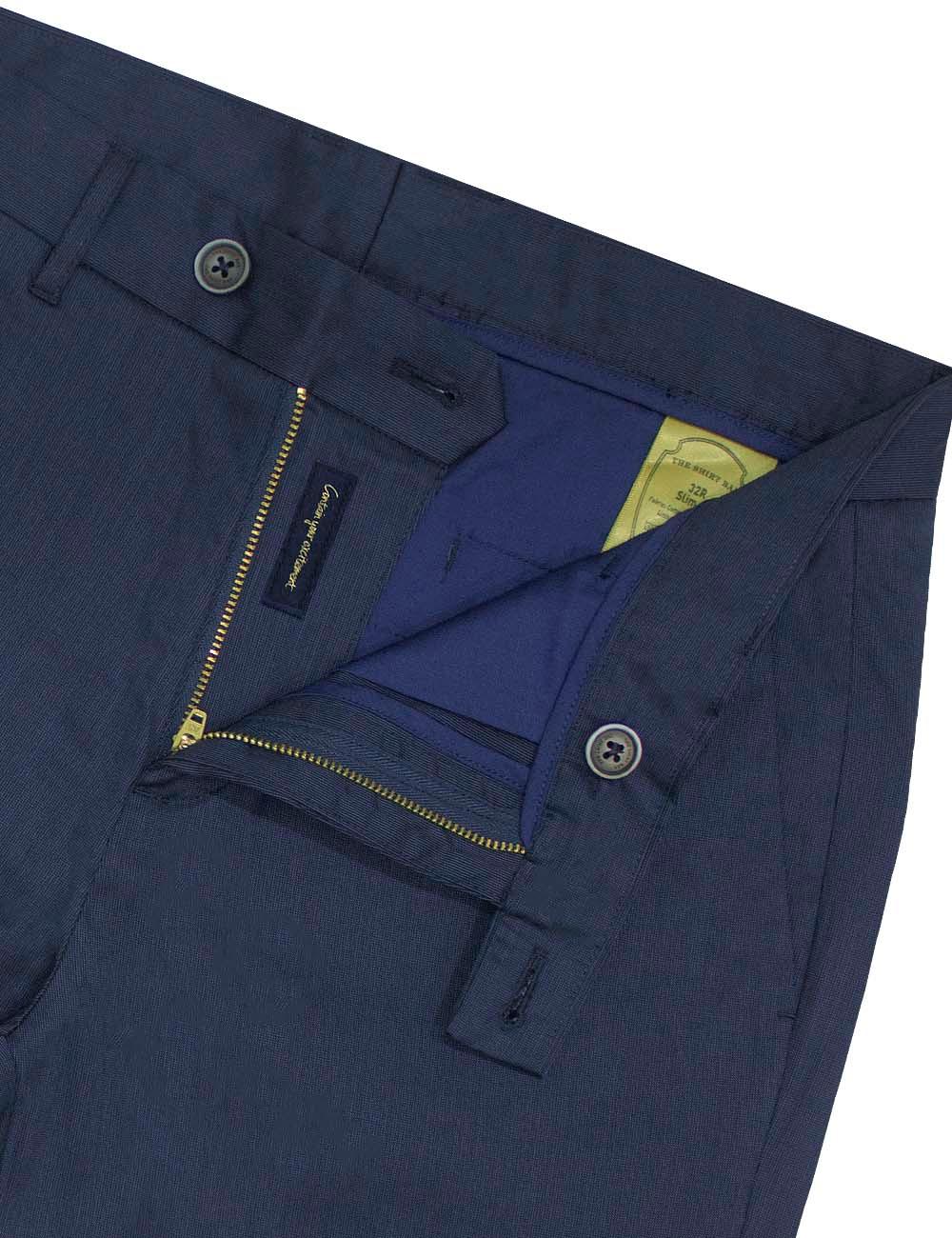 Slim Fit Micro Print Tencel Casual Pants — The Shirt Bar