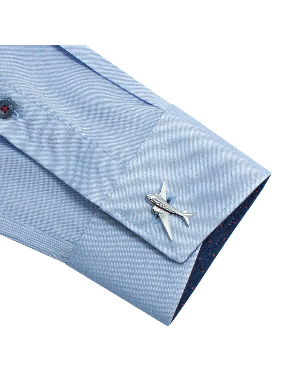 Solid Blue 2 Ply Easy Spread Collar Easy Iron Slim Fit Long Sleeve Shirt